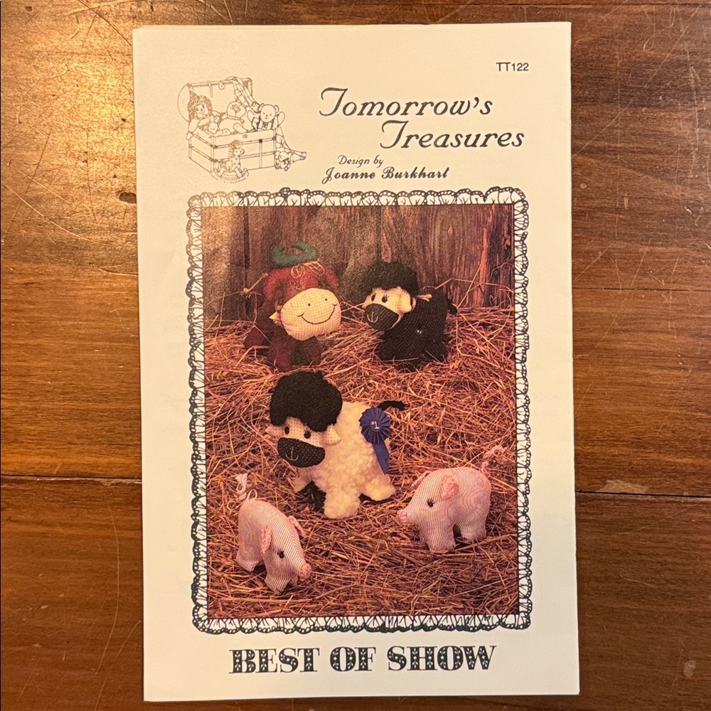 NEW Tomorrow Treasures Craft Pattern Best Of Show Uncut Pig Lamb Steer Ribbon 86